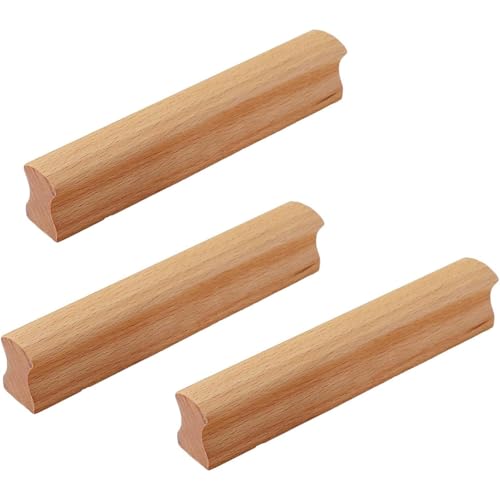 3er-Set Massivholz Schrankgriffe, Natürliche Holz-Griffe für Küche, Kommode & Schuhschrank, Wohnaccessoires von Generic