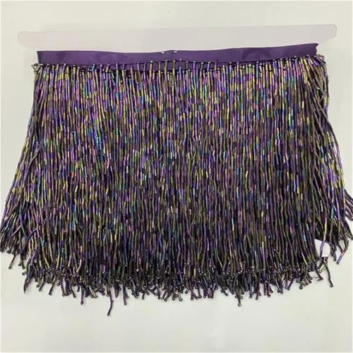4,5 Meter 15 cm Perlenquaste Fransen Spitze handgefertigt Borte für Kostüme Kleid Handwerk Nähen Lila 4,5 m 4,5 Meter 15 cm Perlenquaste Fransen Spitze handgefertigt Borte für Kostüme Kleid Handwerk Nähen Lila 4,5 m von Generic