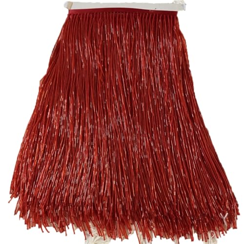 4,5 m Glasperlen-Lampe, Fransenlampe, Kostüm, Basteln, Rot, Größe M, 30 cm von Generic