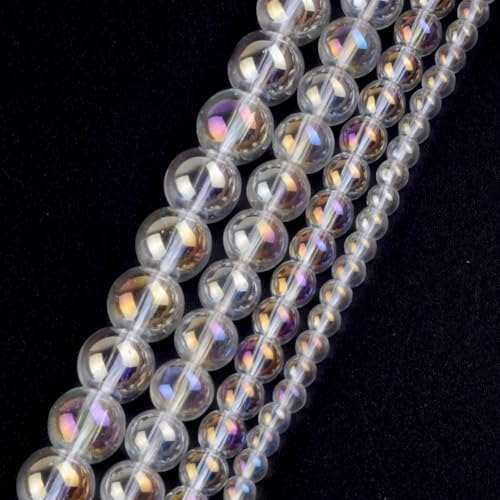 4–12 mm große Naturstein-Perlen, rund, lose Perlen für Handarbeit, Armbänder, Schmuckherstellung, weiß, ca. 4 mm, 91 Stück 4–12 mm große Naturstein-Perlen, rund, lose Perlen für Handarbeit, Armbänder, Schmuckherstellung, weiß, ca. 4 mm, 91 Stück von Generic