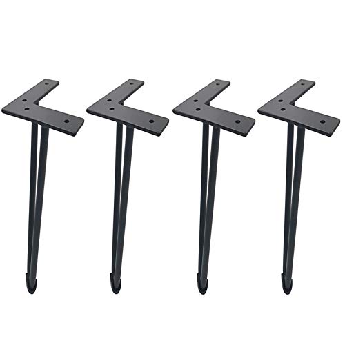 4 Stück Haarnadelbeine aus Metall, Tischfüße, Sofabeine, Badezimmerfüße, Möbelbeine, Stützfüße, Möbelfüße, Zubehör, Schrankersatz für Tischbeine aus Metall von Generic