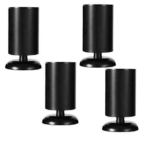 4 Stück Möbelbeine aus Metall, Schrankbeine aus Edelstahl, Moderne Sofabeine aus rundem Rohr, höhenverstellbare Couchtischbeine, leicht zu reinigen und zu pflegen, für Bettschränke, schwarz, 4 Stück Möbelbeine aus Metall, Schrankbeine aus Edelstahl, Moderne Sofabeine aus rundem Rohr, höhenverstellbare Couchtischbeine, leicht zu reinigen und zu pflegen, für Bettschränke, schwarz, von Generic