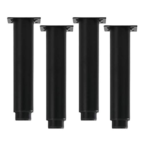 4 Stück verstellbare Möbelbeine, Zylinder, DIY-Ersatz-Sofabeine, Moderne verstellbare Tischbeine, Schrankfüße aus Metall, für Schrank, Couch, schwarz, 18 cm von Generic