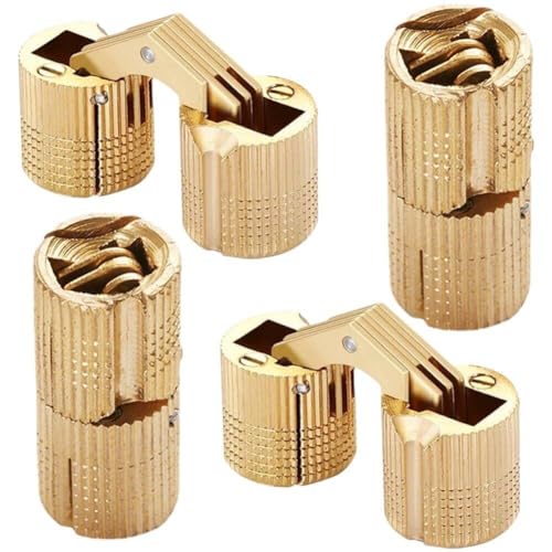 4 Teile/Satz Messing Trommel Scharnier Kupfer Schrank Verdeckte Scharniere Zylindrische Möbel Scharniere Für Holz Box Tür Schrank Arbeitsplatte 4 Teile/Satz Messing Trommel Scharnier Kupfer Schrank Verdeckte Scharniere Zylindrische Möbel Scharniere Für Holz Box Tür Schrank Arbeitsplatte von Generic