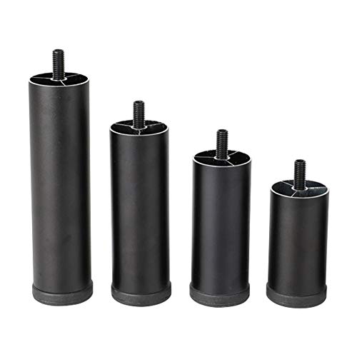 4 Zoll/10 Zoll Möbelbeine, runde Sofabeine aus Metall, Couch- und Stuhlbeine, M8-Gewinde (metrisch 8 mm), Ersatz-Tischbeine – 4er-Set, für Stuhl, Couch, Bank von Generic