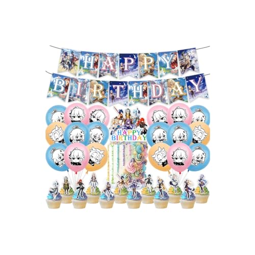 4-teiliges Set Genshin Impact Geburtstag Party Geschirr Dekoration Party Supplies 4-teiliges Set Genshin Impact Geburtstag Party Geschirr Dekoration Party Supplies von Generic