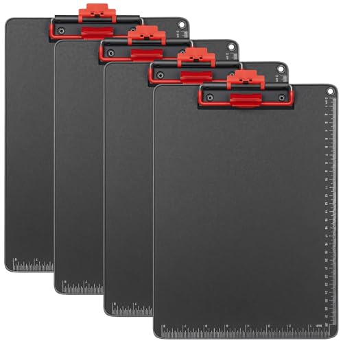 4-teiliges Set aus robusten Aluminium-Klemmbrettern mit Stifthalter, A4-Größe, perfekt für Büro und Schule 4-teiliges Set aus robusten Aluminium-Klemmbrettern mit Stifthalter, A4-Größe, perfekt für Büro und Schule von Generic