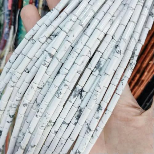 4 x 13 mm Naturstein-Röhrenperlen, zylindrische lose Perlen, DIY-Schmuckherstellung, 15,5 Zoll, 5 Zoll, weiße Kiefer 4 x 13 mm Naturstein-Röhrenperlen, zylindrische lose Perlen, DIY-Schmuckherstellung, 15,5 Zoll, 5 Zoll, weiße Kiefer von Generic