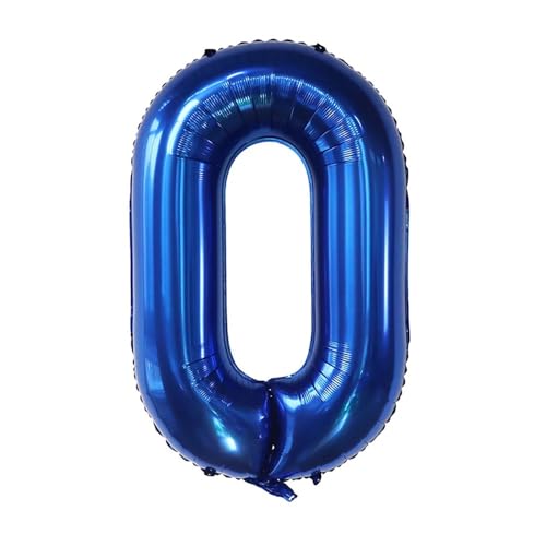 40-Zoll-Folienballon mit Zahlen in Dunkelblau, digitale Globos von 0–9, Dekoration for Kindergeburtstage, Abschlussgeschenke, for einfache Montage(Dark blue 0) von Generic