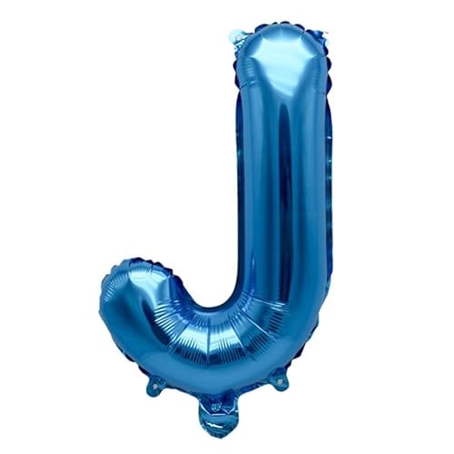 40 cm blau Folienballon Buchstabe J zur Heliumbefüllung von Generic