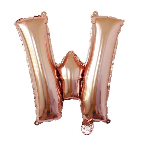 40cm Aluminiumfolie Brief Ballon Hauptstadt Englischer Charakter Dekoration Aluminiumfolie Ballon-Roségold-W 40cm Aluminiumfolie Brief Ballon Hauptstadt Englischer Charakter Dekoration Aluminiumfolie Ballon-Roségold-W von Generic