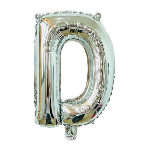 40cm Aluminiumfolie Brief Ballon Hauptstadt Englischer Charakter Dekoration Aluminiumfolie Ballon-Silber-D 40cm Aluminiumfolie Brief Ballon Hauptstadt Englischer Charakter Dekoration Aluminiumfolie Ballon-Silber-D von Generic