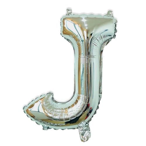 40cm Aluminiumfolie Brief Ballon Hauptstadt Englischer Charakter Dekoration Aluminiumfolie Ballon-Silber-J 40cm Aluminiumfolie Brief Ballon Hauptstadt Englischer Charakter Dekoration Aluminiumfolie Ballon-Silber-J von Generic