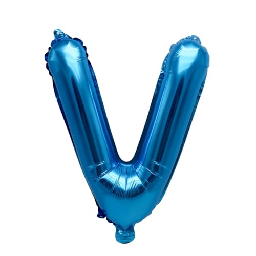40cm Aluminiumfolie Brief Ballon Hauptstadt Englischer Charakter Dekoration Aluminiumfolie Ballon-blau-V 40cm Aluminiumfolie Brief Ballon Hauptstadt Englischer Charakter Dekoration Aluminiumfolie Ballon-blau-V von Generic