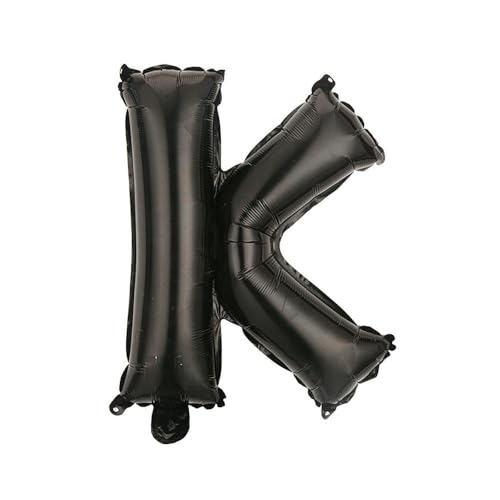 40cm Aluminiumfolie Brief Ballon Hauptstadt Englischer Charakter Dekoration Aluminiumfolie Ballon-schwarz-K 40cm Aluminiumfolie Brief Ballon Hauptstadt Englischer Charakter Dekoration Aluminiumfolie Ballon-schwarz-K von Generic
