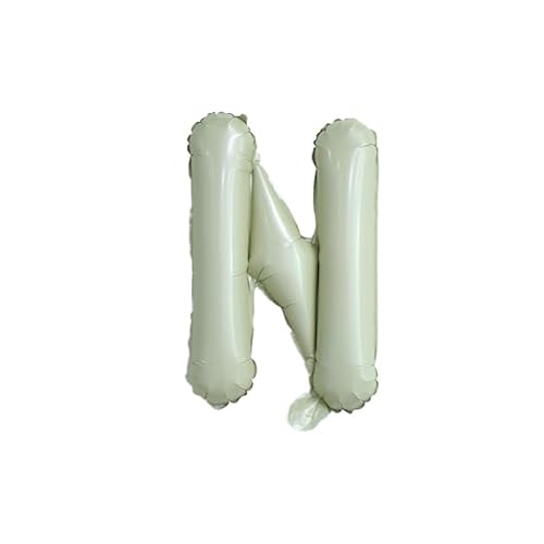 40cm Buchstabe Folienballon, Luftballon Feier Dekoration -Cremefarbe-N,40cm 40cm Buchstabe Folienballon, Luftballon Feier Dekoration -Cremefarbe-N,40cm von Generic