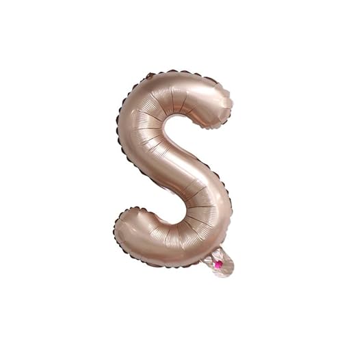 40cm Buchstabe Folienballon, Luftballon Feier Dekoration -Schokolade-S,40cm von Generic