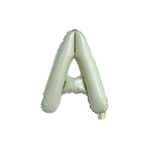 40cm Buchstabe Folienballon, Luftballon Feier Dekoration -cream -A,40cm von Generic