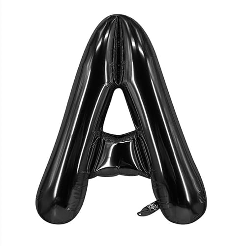 40cm Buchstabe Folienballon, Luftballon Feier Dekoration -schwarz-A,40cm 40cm Buchstabe Folienballon, Luftballon Feier Dekoration -schwarz-A,40cm von Generic