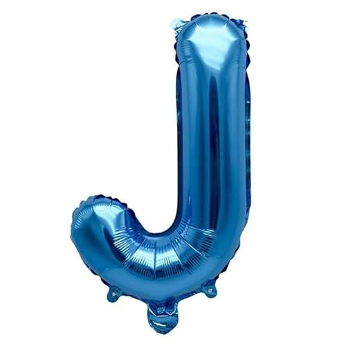 40cm Buchstabe Folienballon Ballon Luftballons Hochzeit Glücklich Geburtstag Party Dekoration -blau-J von Generic