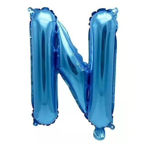 40cm Buchstabe Folienballon Ballon Luftballons Hochzeit Glücklich Geburtstag Party Dekoration -blau-N von Generic