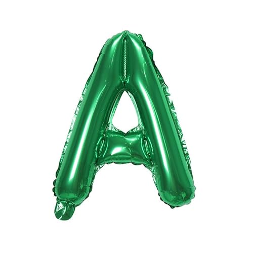 40cm Buchstabe Folienballon Ballon Luftballons Hochzeit Glücklich Geburtstag Party Dekoration -grün-A von Generic