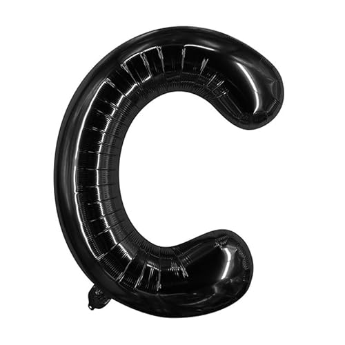 40cm Buchstabe Folienballon Ballon Luftballons Hochzeit Glücklich Geburtstag Party Dekoration -schwarz-C von Generic