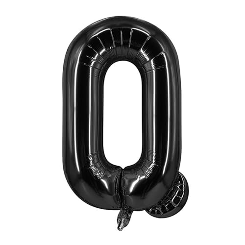 40cm Buchstabe Folienballon Ballon Luftballons Hochzeit Glücklich Geburtstag Party Dekoration -schwarz-Q von Generic