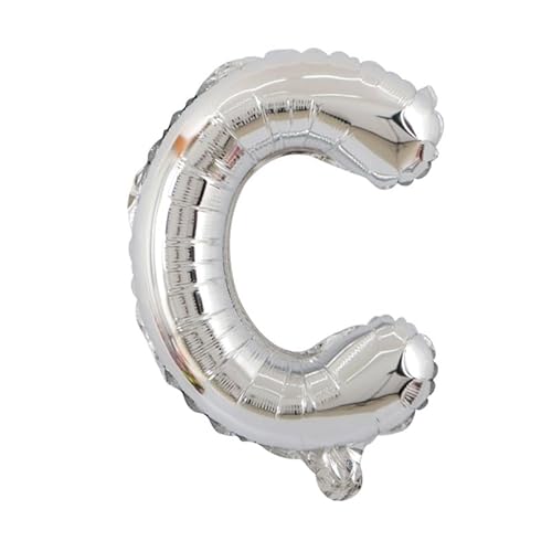 40cm silber Buchstabe C Folienballon Ballon Luftballons Hochzeit Glücklich Geburtstag Party Dekoration von Generic