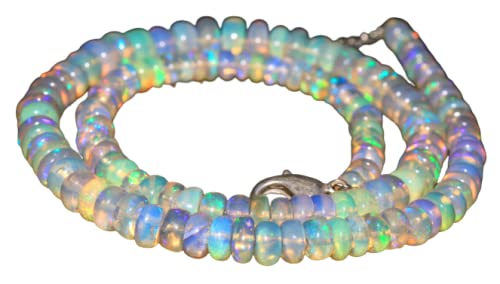 43 Karat AAA natürliche äthiopische Opal-Perlen, AAA-Qualität, Feueropal, äthiopische Opal-Perlen, Welo Feueropal-Perlen, Edelsteinperlen, Weiß, 5,50 x 2,50 mm 43 Karat AAA natürliche äthiopische Opal-Perlen, AAA-Qualität, Feueropal, äthiopische Opal-Perlen, Welo Feueropal-Perlen, Edelsteinperlen, Weiß, 5,50 x 2,50 mm von Generic