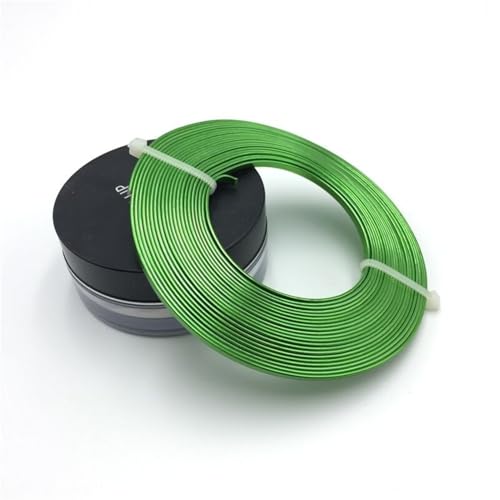 4Mx5mm 5Mx3mm Flachdraht Aus Weichem Aluminium Für Schmuckbasteln DIY Handwerk Bordüre(Greener,3mm x 5M) von Generic