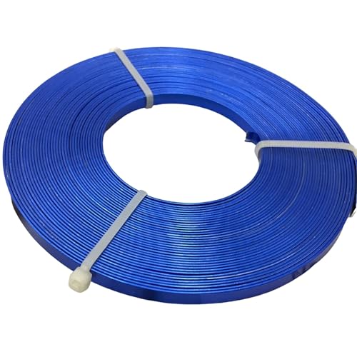 4Mx5mm 5Mx3mm Flachdraht Aus Weichem Aluminium Für Schmuckbasteln DIY Handwerk Bordüre(Navy blue,5mm x 4M) von Generic