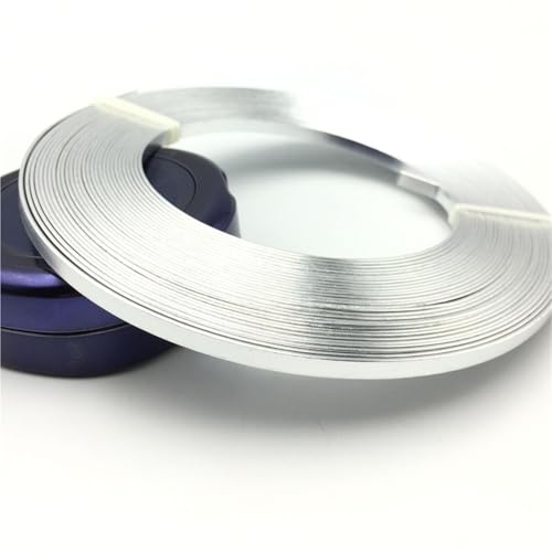 4Mx5mm 5Mx3mm Flachdraht Aus Weichem Aluminium Für Schmuckbasteln DIY Handwerk Bordüre(Silvery,5mm x 4M) von Generic