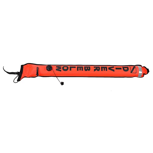 4ft Hohe Sichtblatt Aufblasbare Tauch -SMB -Oberflächensignal Marker Boje mit Reflektierendem Streifen Tauchzubehör für Tiefseexploration (Rot) von Generic