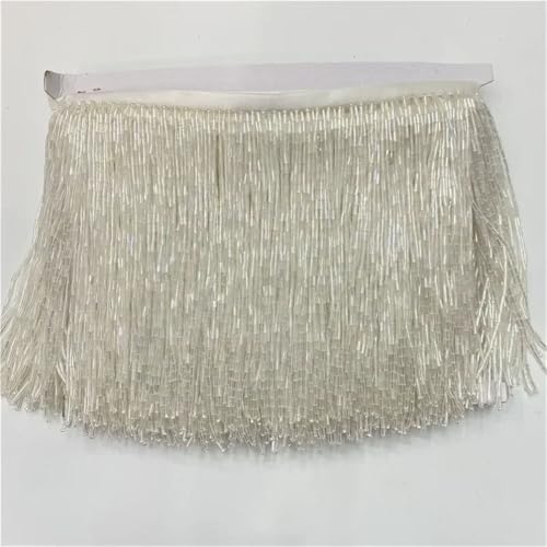 5,5 Yards 15 cm Perlenquaste Fransen Spitze handgefertigt Borte für Kostüme Kleid Handwerk Nähen Flash Silber 4,5 m 5,5 Yards 15 cm Perlenquaste Fransen Spitze handgefertigt Borte für Kostüme Kleid Handwerk Nähen Flash Silber 4,5 m von Generic