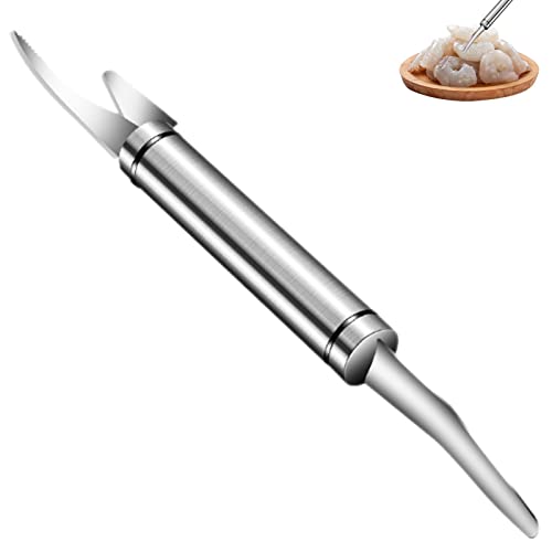 5 In 1 Multifunktions Shrimp Knifes,3PCS Messer Für Garnelen, Messer Aus Rostfreiem Stahl Zum Entschuppen Von Fisch, Entfernen Von Garnelenleine, Schäler, Werkzeuge Für Meeresfrüchte von Generic