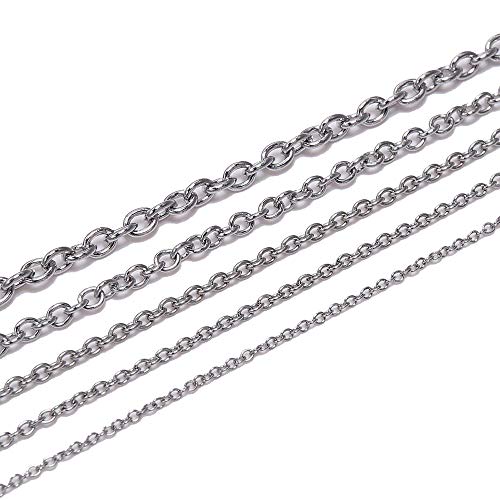 5 Meter/Los 1. 2 1 6 2 5 3 mm Edelstahl Halsketten Ketten Bulk Gliederkette für DIY Schmuckherstellung Zubehör 5 Meter/Los 1. 2 1 6 2 5 3 mm Edelstahl Halsketten Ketten Bulk Gliederkette für DIY Schmuckherstellung Zubehör von Generic