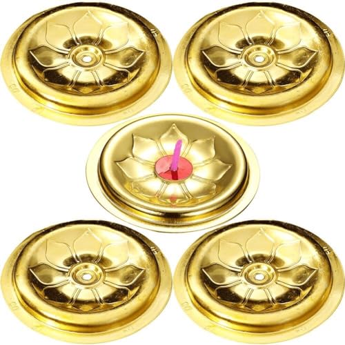 5 Stcs Floating Docht Metallöl Schwimmende Dochtscheibenscheiben Lampen Buddhistische Lieferungen Für Ölbecher von Generic