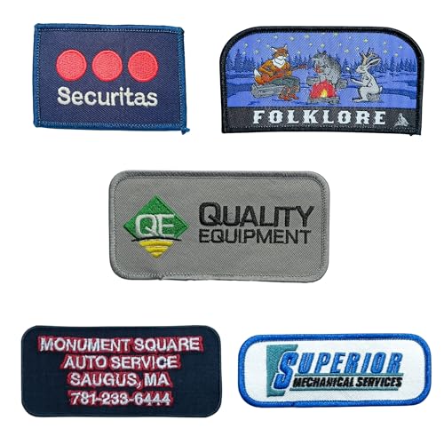 5 Stück bestickte Flicken - verschiedene Designs für Jacken, Hüte, Rucksäcke und Uniformen - strapazierfähige Aufnäher zum Aufbügeln & Aufnähen aus Stoff von Generic