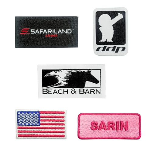 5 Stück gestickte Logo-Aufnäher - verschiedene Marken-Designs für Jacken, Uniformen, Rucksäcke & Hüte - langlebige Bügel- & Aufnähabzeichen für DIY Dekor und Reparatur 5 Stück gestickte Logo-Aufnäher - verschiedene Marken-Designs für Jacken, Uniformen, Rucksäcke & Hüte - langlebige Bügel- & Aufnähabzeichen für DIY Dekor und Reparatur von Generic
