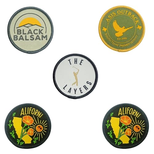 5 Stück gestickte Logo-Aufnäher - verschiedene Marken-Designs für Jacken, Uniformen, Rucksäcke & Hüte - langlebige Bügel- & Aufnähabzeichen für DIY Dekor und Reparatur 5 Stück gestickte Logo-Aufnäher - verschiedene Marken-Designs für Jacken, Uniformen, Rucksäcke & Hüte - langlebige Bügel- & Aufnähabzeichen für DIY Dekor und Reparatur von Generic