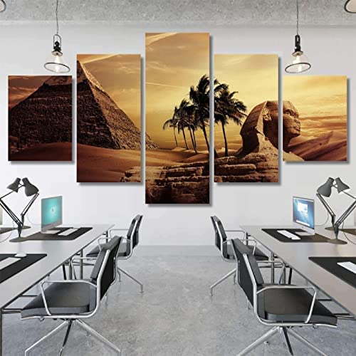 5-Teiliges Wandbild, Ägyptische Gebäudepyramide Kunstdruck Auf Leinwand 5 Aufeinanderfolgende Gemälde Hd Poster Kunst Wanddekoration Moderne Dekoration Für Wohnzimmer Zuhause Rahmenlos 200 X 100 Cm 5-Teiliges Wandbild, Ägyptische Gebäudepyramide Kunstdruck Auf Leinwand 5 Aufeinanderfolgende Gemälde Hd Poster Kunst Wanddekoration Moderne Dekoration Für Wohnzimmer Zuhause Rahmenlos 200 X 100 Cm von Generic