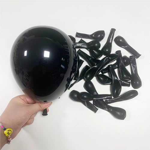 5-Zoll-Geburtstagsparty-Dekoration, Hochzeitsdekoration, for einfache Montage, um die Party intensiver zu gestalten, Latexmaterialien(Black) von Generic
