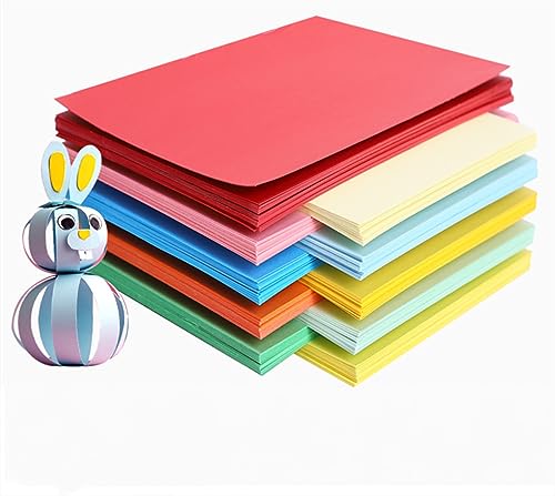 50 Blatt - 180g A4 Tonpapier Bunt, Bastelpapier Buntes Papier Druckerpapier - 10 Farben von Generic