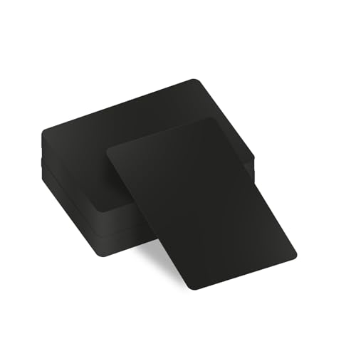 50 Stück Blanko Spielkarten, Blanko Karten zum Selbstgestalten, Doppelseitig Verfügbar Blanko Karten, Zusammenklappbar DIY Geschenkkarten Tischkarte für Haus Büro Partei Schulen (Schwarz)-10 x 15 cm von Generic