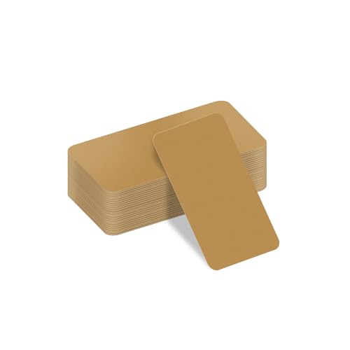 50 Stück Blanko Spielkarten zum Selbstgestalten, Doppelseitig Verfügbar, DIY Skulptur Handelskarte Geschenkkarten für Haus Büro Partei Schulen Reisen (Braun) - 7 x 11 cm von Generic