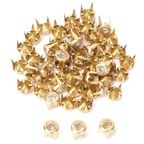 50 Stück DIY Bunte Runde Krallen-Kristall-Strasssteine der Güteklasse A Zum Basteln, Dekorieren, Glitzernde Kristall-Strasssteine mit Krallen für (6 mm weißer 50 Stück DIY Bunte Runde Krallen-Kristall-Strasssteine der Güteklasse A Zum Basteln, Dekorieren, Glitzernde Kristall-Strasssteine mit Krallen für (6 mm weißer von Generic