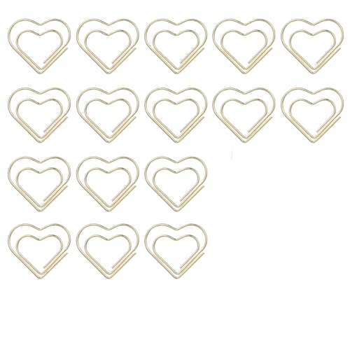 50 Stück goldene herzförmige Büroklammern, kleine und niedliche Herzbüroklammern, Büroklammern für DIY, Scrapbooking, Hochzeitsdekoration, Dokumente, Notizen, Sortieren von Notizen, Kinderbedarf 50 Stück goldene herzförmige Büroklammern, kleine und niedliche Herzbüroklammern, Büroklammern für DIY, Scrapbooking, Hochzeitsdekoration, Dokumente, Notizen, Sortieren von Notizen, Kinderbedarf von Generic