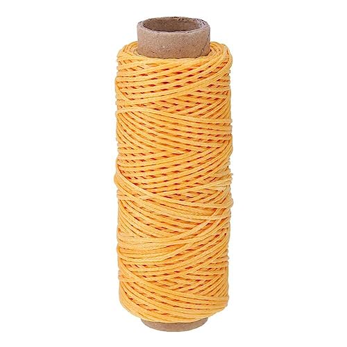 50 m 1 mm Baumwollgarn gewachst für Schmuck Handwerk aus Leder DIY Handarbeit Gelb Neu veröffentlicht langlebig und attraktiv von Generic