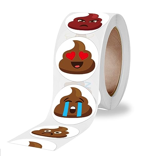 500 Stück/Roll Funny Poop Stickers, Kinder Aufkleber, für Party Gift Magazine Gift Office Lehrer Etikett von Generic